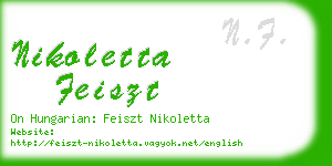 nikoletta feiszt business card